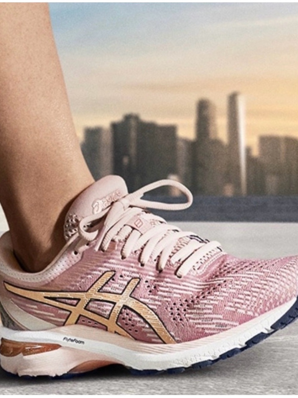 ASICS Pink and Rose Gold Women's Running Shoes GT 2000 8